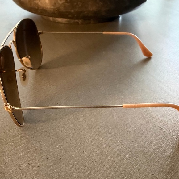 Ray-Ban Gold Aviator Sunglasses with Brown Lenses - Picture 3 of 6